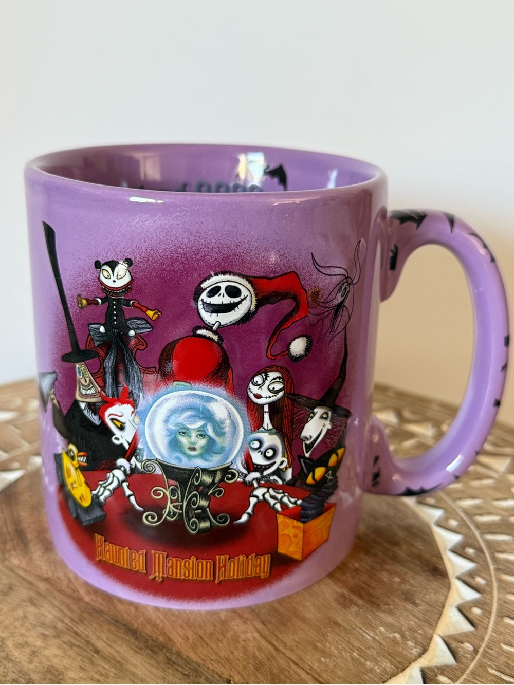 Disneyland 2003 Haunted Mansion Holiday Nightmare Before Christmas Purple Mug